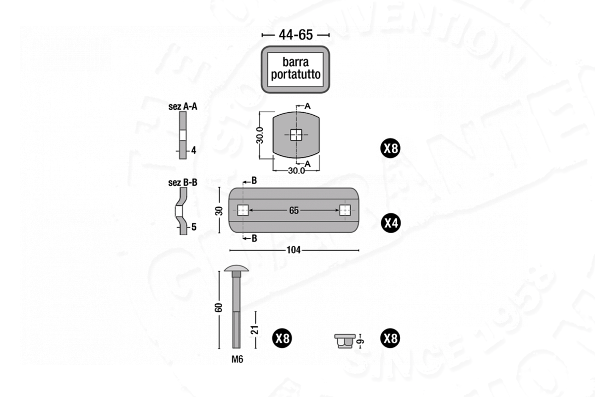 Roof tent mount brackets / clamps
