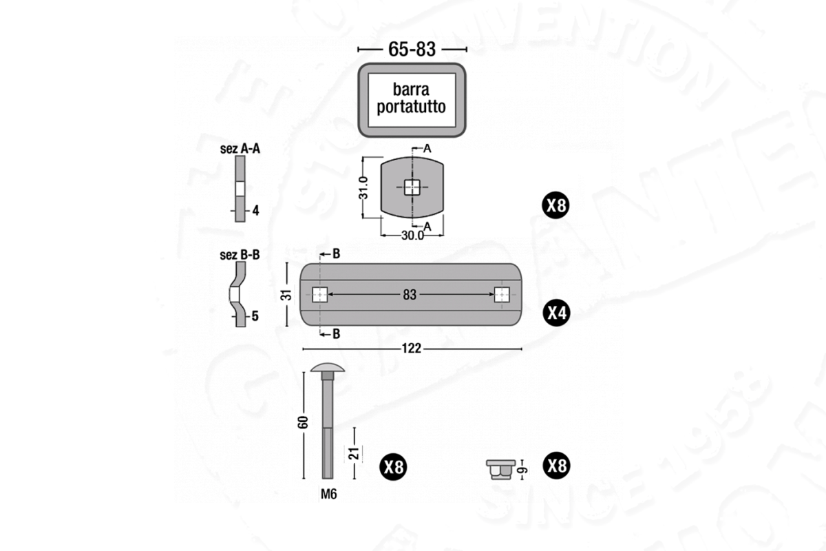 Roof tent mount brackets / clamps