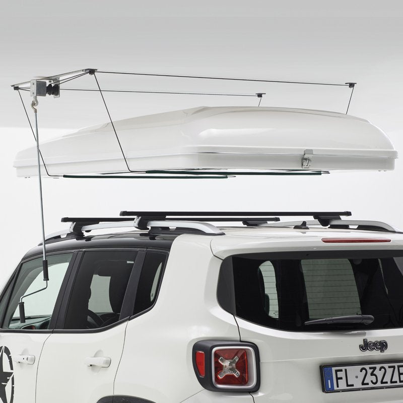 Rooftop tent roof tent hoist lift system to store tent
