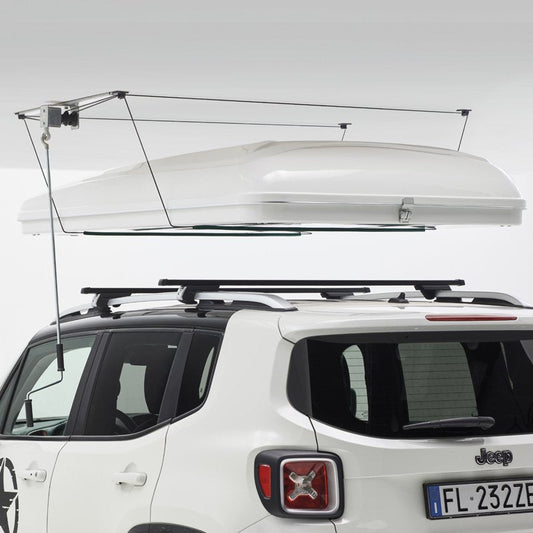 Rooftop tent roof tent hoist lift system to store tent