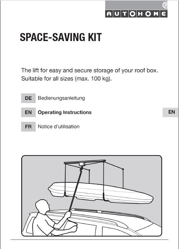 Tent lift / Space saving kit